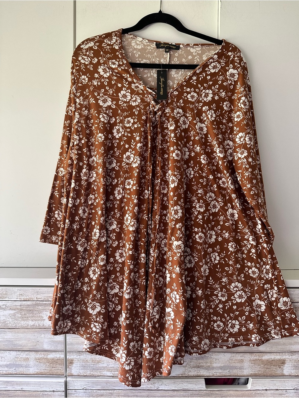 💐 Lexington Avenue NYC 3X Floral Swing Tunic Top NWT Plus Size Boho